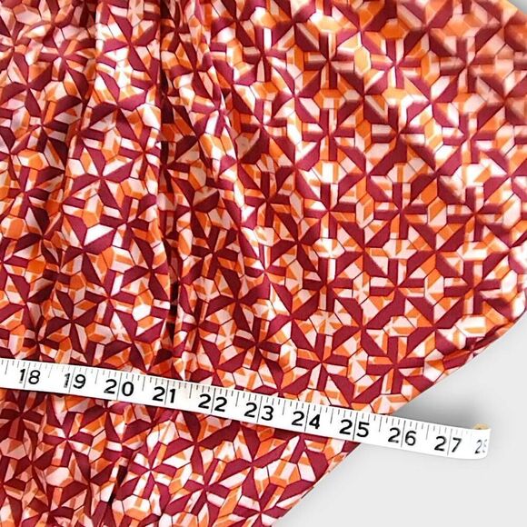 London Times Women Sz 18‎ Red Orange Jersey Dolman Sleeves Blouson Cottagecore - Picture 11 of 13